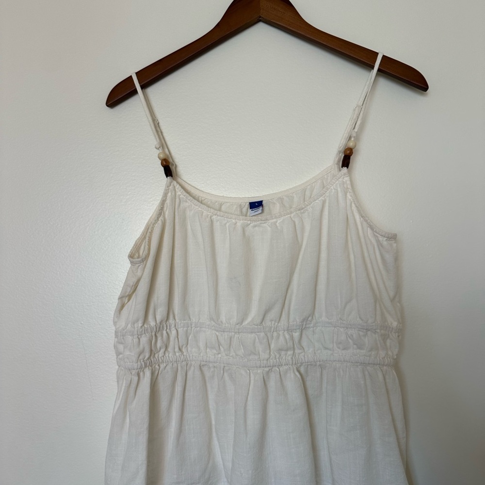 Old Navy Cream Top with Wood Details